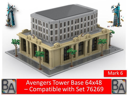 Avengers Tower Base 64X48 - Compatible With Set 76269 (Mark 6)