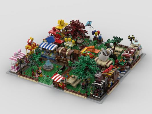 Modular Market - Display + 16 Stands MOCs