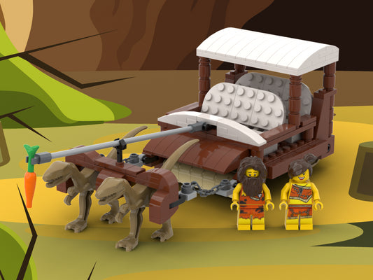 Caveman Dinosaur Car